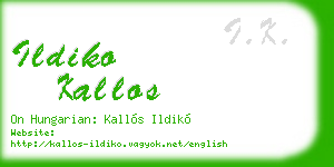 ildiko kallos business card