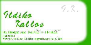 ildiko kallos business card